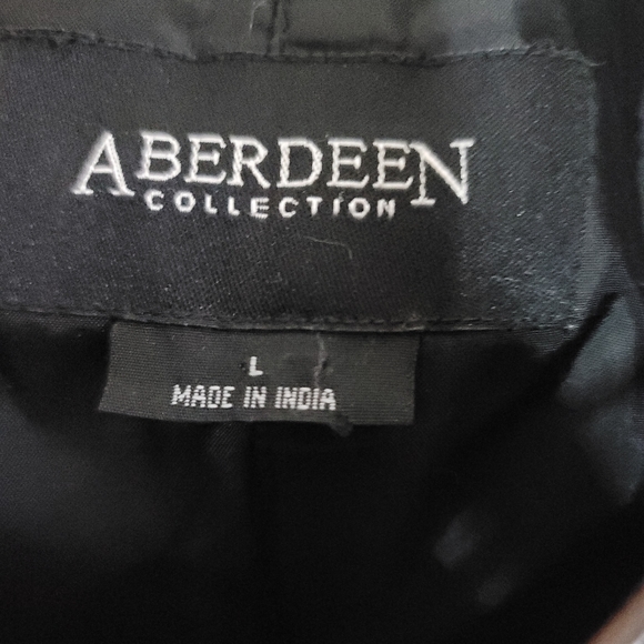 Aberdeen collection button down black wool coat size large - Picture 4 of 4